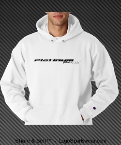 White Russell Hoodie with new Logo Design Zoom